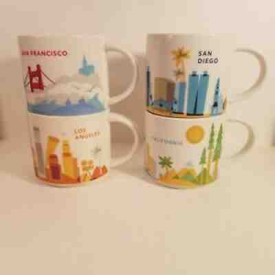 4 Starbucks San Francisco LosAngeles San Diego California YAH mugs cups Original - Sold on eBay Sep 05, 2021 for $49.95