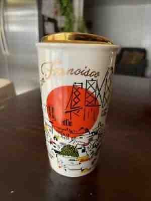 Starbucks 2015 San Francisco Traveler Ceramic Traveler Cup Tumbler