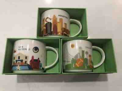 Starbucks You Are Here 14oz Coffee Mugs NIB, Dallas, Houston & San Antonio - Sold on eBay Jun 25, 2021 for $25.00