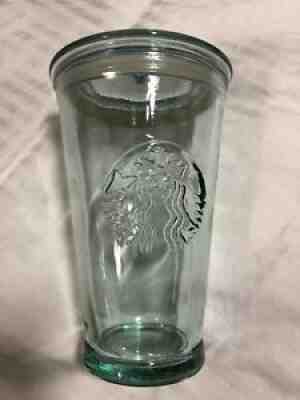 Starbucks Recycled Glass Green 16 OZ Tumbler Spain Cold Cup W/ Lid Mermaid - Sold on eBay Aug 08, 2021 for $13.99