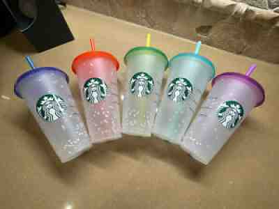 BRAND NEW - Starbucks - Reusable Cold Cups - Confetti - 5 Pack - Summer 2021 - Sold on eBay Sep 04, 2021 for $30.00