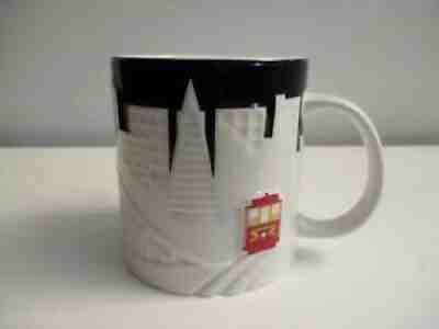 Starbucks San Francisco City Relief Coffee Mug Black & White Cable Car 18oz 2012 - Sold on eBay Jul 13, 2021 for $14.99