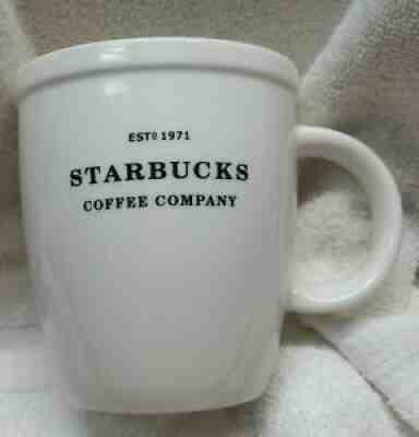 Starbucks Coffee Mug Cup - 2006 Barista Abbey White Black 18oz Estd 1971 Large - Sold on eBay Jun 23, 2021 for $9.95
