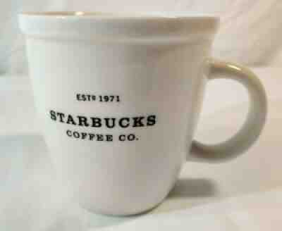 2001 Starbucks Coffee Mug Cup Barista Abbey White 18oz Black Graphics Est. 1971 - Sold on eBay Jul 15, 2021 for $11.66