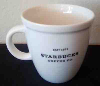 Starbucks Coffee Mug Cup 2007 Barista Abbey White 18 OZ Black Graphics Est 1971 - Sold on eBay Jul 08, 2021 for $17.99