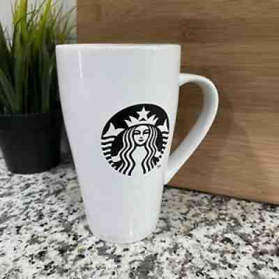 Starbucks 2014 Siren Mermaid Tall 18 oz Coffee Mug Cup White Black Logo - Sold on eBay Aug 01, 2021 for $12.99
