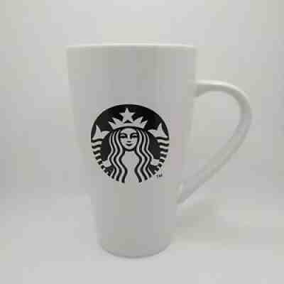 Starbucks 2014 Siren Mermaid Logo Tall 18 oz Coffee Mug Cup White Black - Sold on eBay Jul 01, 2021 for $9.99