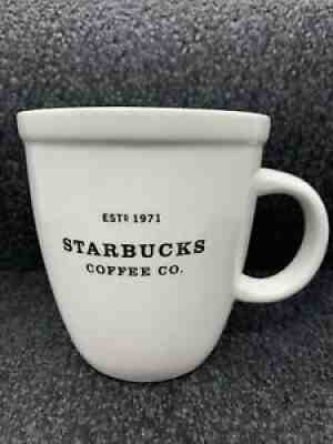 Starbucks Coffee Mug 2001 Barista Abbey White 18oz Est. 1971 Black Lettering - Sold on eBay Jun 20, 2021 for $27.50