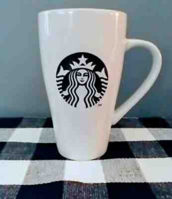 Starbucks 2014 Siren Mermaid Tall 18 oz Coffee Mug Cup White Black Logo - Sold on eBay Aug 30, 2021 for $11.00
