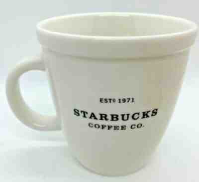 Starbucks 2001 Coffee Co Barista Abbey Mug Cup White Black Print 18oz Ceramic - Sold on eBay Jun 22, 2021 for $17.99