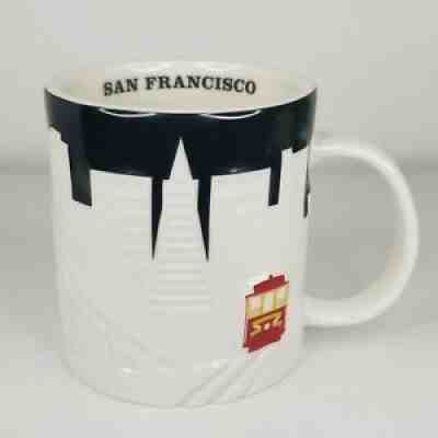 Starbucks San Francisco City Relief Coffee Mug Black White Cable Car 18 oz 2012 - Sold on eBay Jul 17, 2021 for $30.00