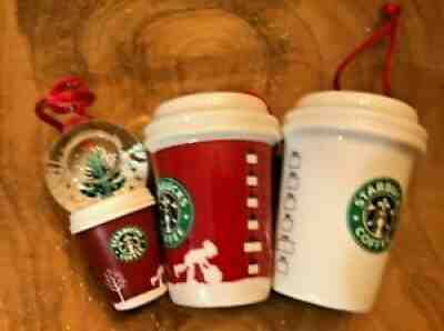 lot of 3 Vintage Christmas STARBUCKS coffee cups ornaments 2006 holiday snowball - Sold on eBay Sep 04, 2021 for $9.99