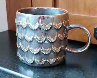 Starbucks Anniversary 2015 Coffee Mug Mermaid Siren 3D Gold Scales 10 fl oz - Sold on eBay Jul 06, 2021 for $13.00