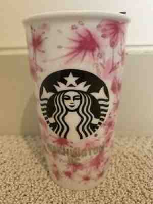 STARBUCKS 2016 Washington DC cherry blossom ceramic tumbler mug & lid - NEW - Sold on eBay Aug 17, 2021 for $39.99