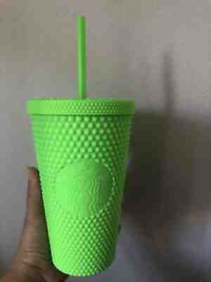 NEW Starbucks 2021 Fall Studded Cold Cup Tumbler Grande Green - Sold on eBay Aug 24, 2021 for $40.00