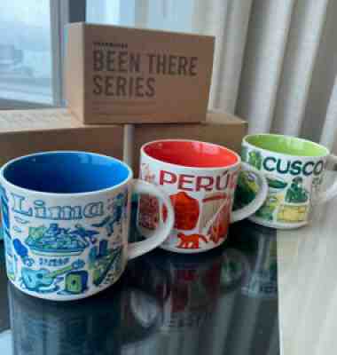 3 Starbucks Been There Series Coffee Mugs LIMA CUSCO & PERU South America 14 OZ - Sold on eBay Jul 24, 2021 for $99.00