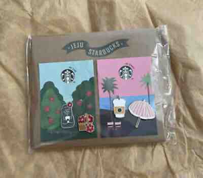 Starbucks Korea 2021 Jeju Island Camellia Rockman Cup Umbrella Pin Set Limited - Sold on eBay Aug 16, 2021 for $33.00