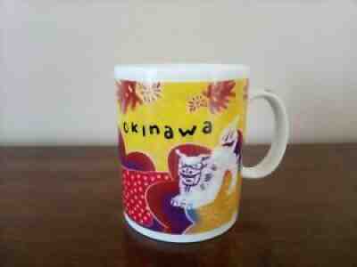 Starbucks Coffee Co 2002 Okinawa Island Japan 4" Tall Mug, Yellow Background - Sold on eBay Aug 14, 2021 for $12.00