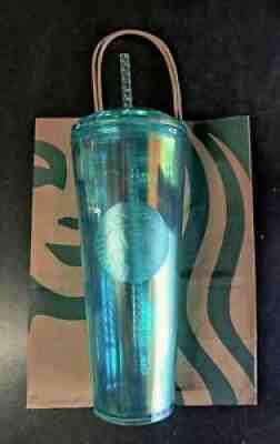 Starbucks Kaleidoscope Turquoise Teal Diamond Cold Cup Venti Tumbler Blue 2021 - Sold on eBay Jul 01, 2021 for $39.99