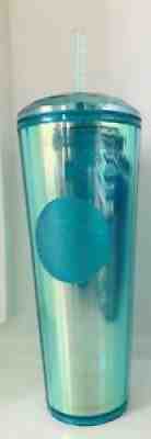 Starbucks 2021 Kaleidoscope Turquoise Prism Teal Diamond Tumbler Cold Cup Venti - Sold on eBay Aug 24, 2021 for $30.00