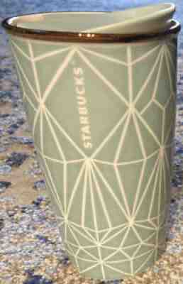2017 Starbucks MINT DIAMOND GEOMETRIC Tumbler CERAMIC Travel Mug Cup 12oz TEAL - Sold on eBay Sep 01, 2021 for $19.00