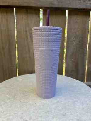 New Starbucks Matte Lilac Lavender Purple Grid Studded 24 oz Tumbler Cold Cup - Sold on eBay Aug 25, 2021 for $49.99