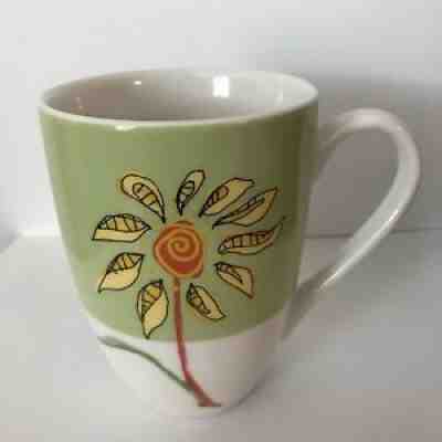 STARBUCKS GREEN WHITE FLOWER COFFEE CUP 14oz EUC 2006 - Sold on eBay Aug 21, 2021 for $10.99