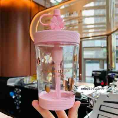 New Starbucks 2021 China Pink Sakura Blossom Topper 18oz Plastic Cup Tumbler - Sold on eBay Aug 20, 2021 for $56.99