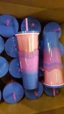 Two Starbucks Summer 2021 Color Wave Trio Pink Blue Purple Cold Tumbler Venti - Sold on eBay Jun 30, 2021 for $26.00