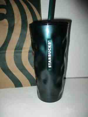 Starbucks Fall 2021 Dark Green Metallic Finish glass 18 Oz Tumbler NWT Free ship - Sold on eBay Sep 03, 2021 for $20.00