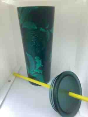 Starbucks Fall 2021 Teal & Green Floral 24 Oz Stainless Steel Tumbler Starbucks! - Sold on eBay Sep 04, 2021 for $30.00