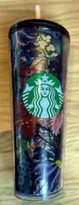 STARBUCKS FALL 2021 RISING FLORAL 24 OZ TUMBLER BLUE, GREEN, PURPLE, NEW UNUSED - Sold on eBay Aug 26, 2021 for $38.99
