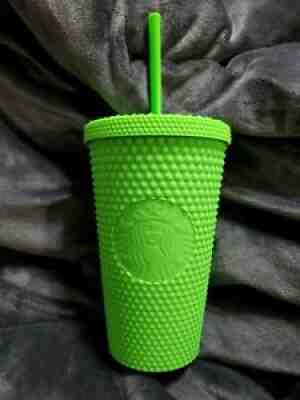 Starbucks Fall 2021 Neon Green Studded 16oz Tumbler - Sold on eBay Sep 07, 2021 for $27.00