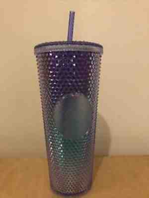 Starbucks Blue Ombre Bling Studded Cold Cup Tumbler 24oz Summer 2021 - Sold on eBay Aug 29, 2021 for $39.00