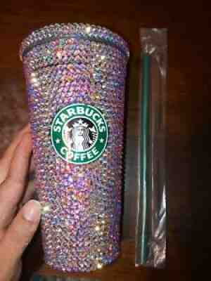 STARBUCKS Tumbler Cup 24oz ð??¥..stones put one by one.. Shiny stones - Sold on eBay Jul 23, 2021 for $45.00