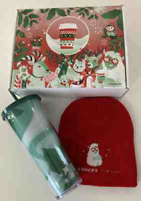 STARBUCKS FOR LIFE 2020 Holiday Gift Cup Straw Tumbler And Beanie Hat Cap New - Sold on eBay Aug 14, 2021 for $75.00