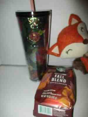 Starbucks FALL 2021 Set Tumbler Foil Floral & Fall Blend Coffee NWT Free ship - Sold on eBay Aug 29, 2021 for $34.00