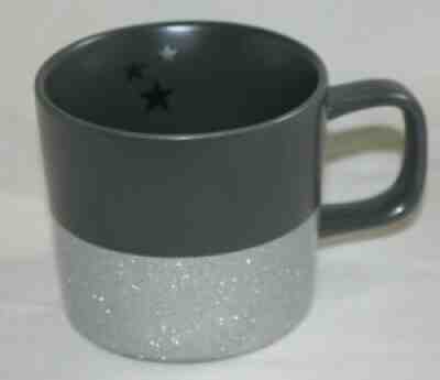 Starbucks Coffee 2018 Charcoal Gray Ceramic Mug Silver Glitter Stars 12oz NEW - Sold on eBay Jun 28, 2021 for $21.99