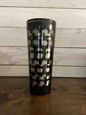 2018 STARBUCKS COLD CUP BLACK SILVER POLKA DOT STAINLESS STEEL TUMBLER 24 OZ - Sold on eBay Aug 17, 2021 for $18.00