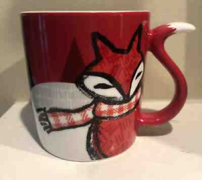 Starbucks 2016 Holiday Red Fox Tail Handle Scarf Mug Cup 12oz Christmas Retired - Sold on eBay Aug 21, 2021 for $9.99