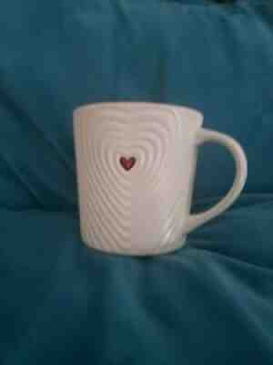 STARBUCKS 2008 Valentine Red Heart White Hearts Ripple Ceramic Coffee Mug 16 oz - Sold on eBay Jul 21, 2021 for $13.99