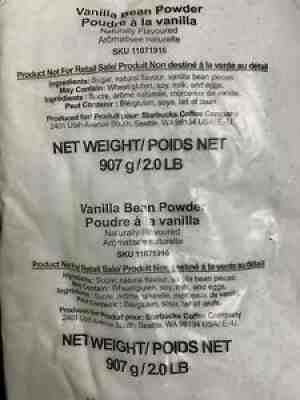 Starbucks Vanilla Bean Powder 2.0 lb/907 g brand new bag - Sold on eBay Aug 26, 2021 for $19.00