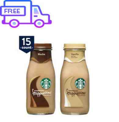 (15 Bottles) Starbucks Frappuccino Creamy Coffee Drink, Mocha & Vanilla..... - Sold on eBay Aug 15, 2021 for $31.29