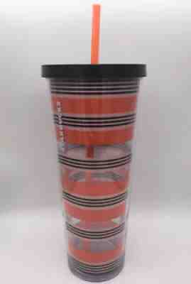 starbucks venti tumbler orange black stripe 24 Oz halloween? - Sold on eBay Aug 02, 2021 for $24.50