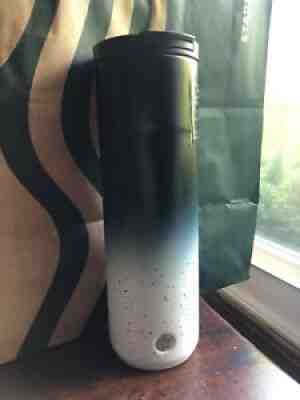 STARBUCKS BLACK GRADIENT SPECKLE STAINLESS STEEL TUMBLER HOT CUP VENTI FALL 2020 - Sold on eBay Sep 12, 2021 for $19.00
