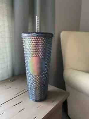 New Starbucks Black Studded Tumbler 2020 Venti 24 Ounce Cup Iridescent unicorn - Sold on eBay Aug 26, 2021 for $42.00