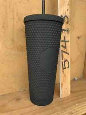 Starbucks Matte Black Studded Bling Tumbler Cold Cup Venti 24 oz New - Sold on eBay Aug 04, 2021 for $24.99