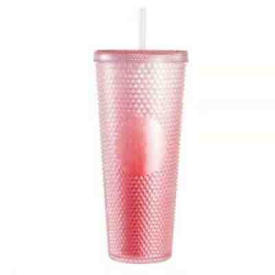 2021 China Starbucks Studded Straw Cup Gradient Pink Tumbler Glass 24oz New - Sold on eBay Jul 02, 2021 for $48.00