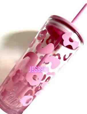 Starbucks 2021 Summer Pink Cheetah-Leopard Print 18 Oz. Glass Tumbler New - Sold on eBay Jul 25, 2021 for $35.00