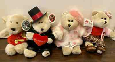Starbucks Bearista Bears Valentines 2001 2002 2006 2011 Lot 4 - Sold on eBay Jun 17, 2021 for $25.99